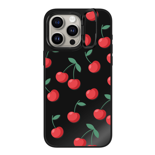 CASETiFY iPhone 15 Pro Max ケース Black on Black ミラー リングスタンドケース MagSafe対応 Cherry,Strawberry Fruit,Food,Cherry,Pattern,Cherry,Strawberry,Fruit Cherries Father's Day CASETiFY iPhone 15 Pro Max ケース Black on Black ミラー リングスタンドケース MagSafe対応 Cherry,Strawberry Fruit,Food,Cherry,Pattern,Cherry,Strawberry,Fruit Cherries Father's Day