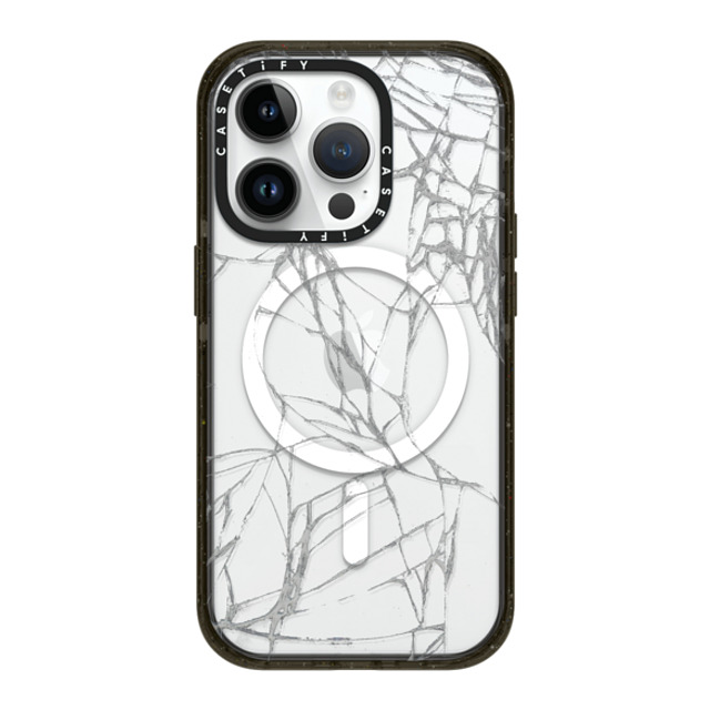 CASETiFY iPhone 14 Pro ケース ブラック インパクトケース MagSafe対応 Hype Broken