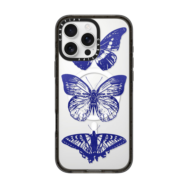 CASETiFY iPhone 16 Pro Max ケース ブラック インパクトケース MagSafe対応 Dark Academia,Butterfly Butterfly Lithograph