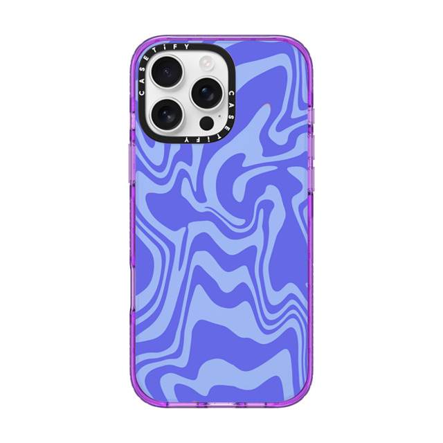 CASETiFY iPhone 16 Pro Max ケース パープル インパクトケース Maximalism Splitsville - Blue