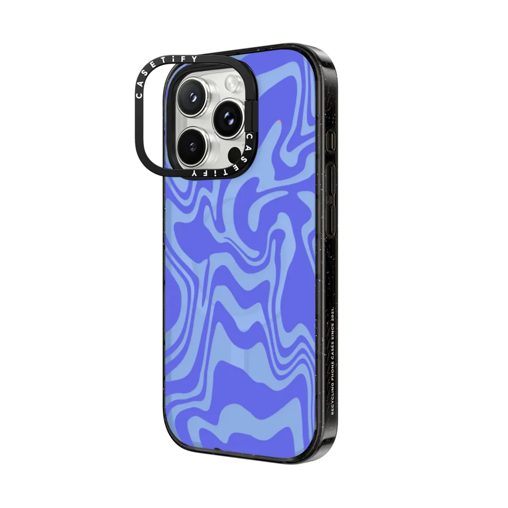 Impact Ring Stand iPhone 16 Pro Max Case MagSafe Compatible - Splitsville - Blue