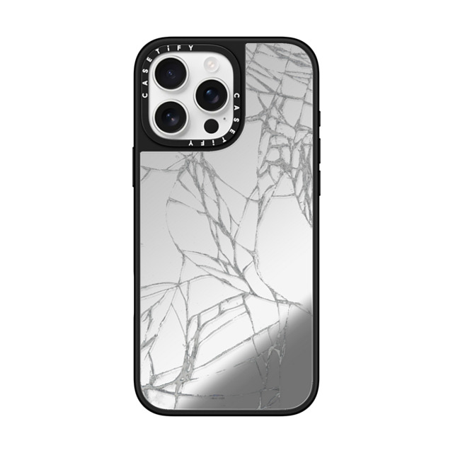 CASETiFY iPhone 16 Pro Max ケース Silver on Black ミラーケース MagSafe対応 Hype Broken