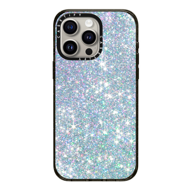 CASETiFY iPhone 15 Pro Max ケース ブラック インパクトケース Futurism GLITTER DREAM