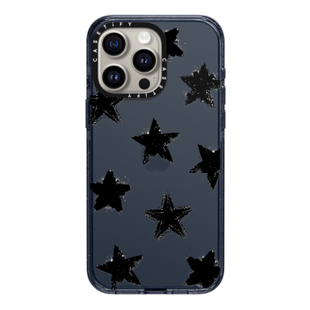 CASETiFY iPhone 15 Pro Max ケース Classic Blue インパクトケース Monochrome,Pattern Star Marks