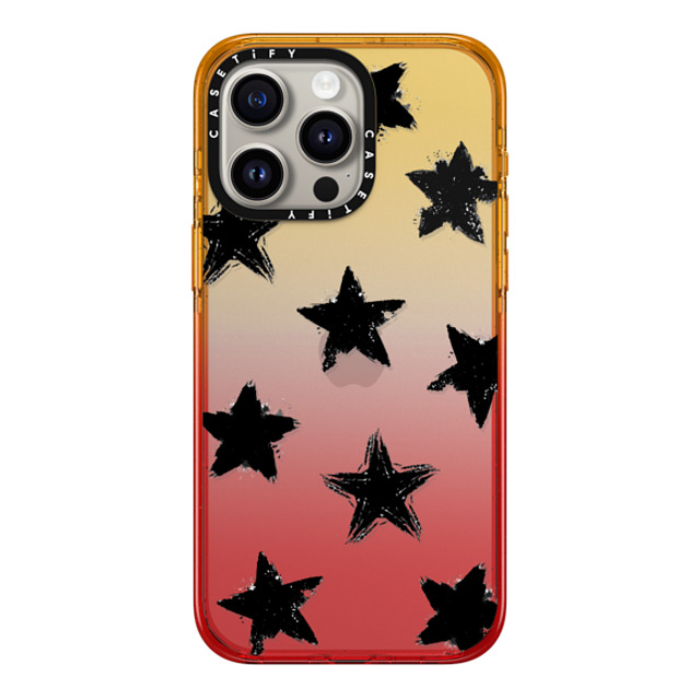 CASETiFY iPhone 15 Pro Max ケース Peach Haze インパクトケース Monochrome,Pattern Star Marks