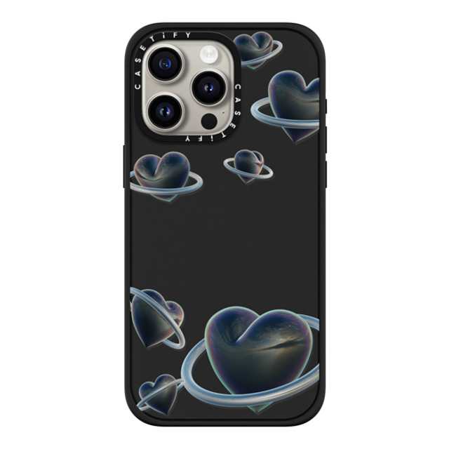 CASETiFY iPhone 15 Pro Max ケース マットブラック インパクトケース MagSafe対応 Heart Universe Case casetify_artist