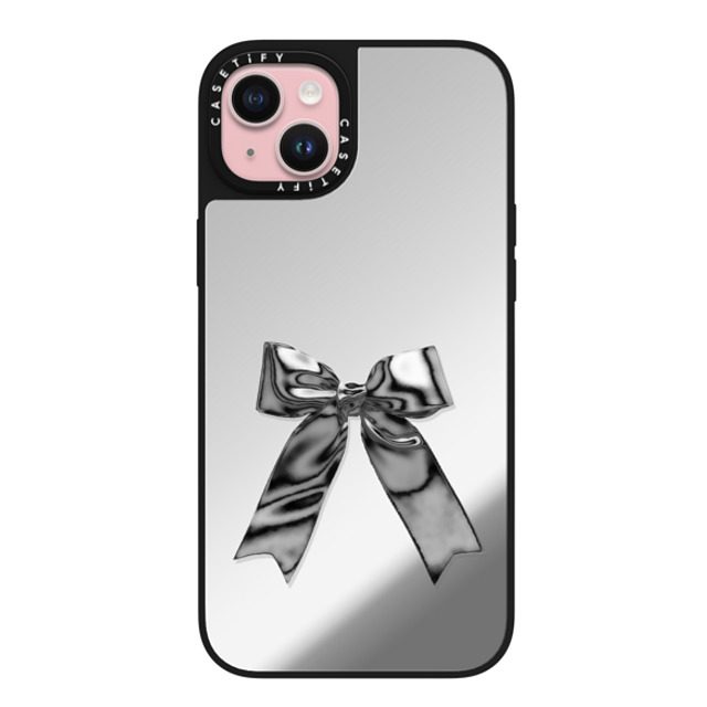 CASETiFY iPhone 15 Plus ケース Silver on Black ミラーケース MagSafe対応 Butterfly,Ribbon Butterfly,Ribbon Metallic Ribbon Father's Day CASETiFY iPhone 15 Plus ケース Silver on Black ミラーケース MagSafe対応 Butterfly,Ribbon Butterfly,Ribbon Metallic Ribbon Father's Day