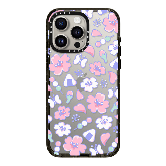 CASETiFY iPhone 15 Pro Max ケース ブラック インパクトケース Anime Sakura casetify_artist