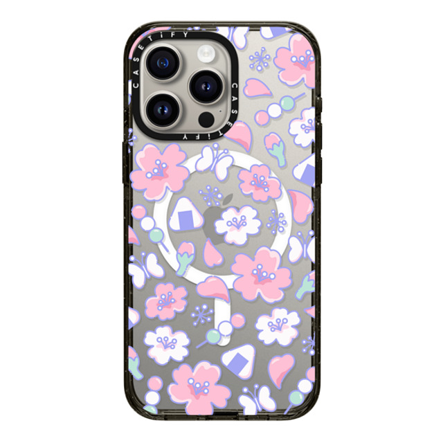 CASETiFY iPhone 15 Pro Max ケース ブラック インパクトケース MagSafe対応 Anime Sakura casetify_artist