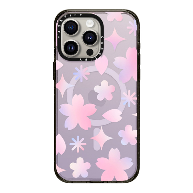 CASETiFY iPhone 15 Pro Max Case Black Impact Case MagSafe Compatible Sheer Sakura Pattern Purple casetify_artist Mother's Day CASETiFY iPhone 15 Pro Max Case Black Impact Case MagSafe Compatible Sheer Sakura Pattern Purple casetify_artist Mother's Day