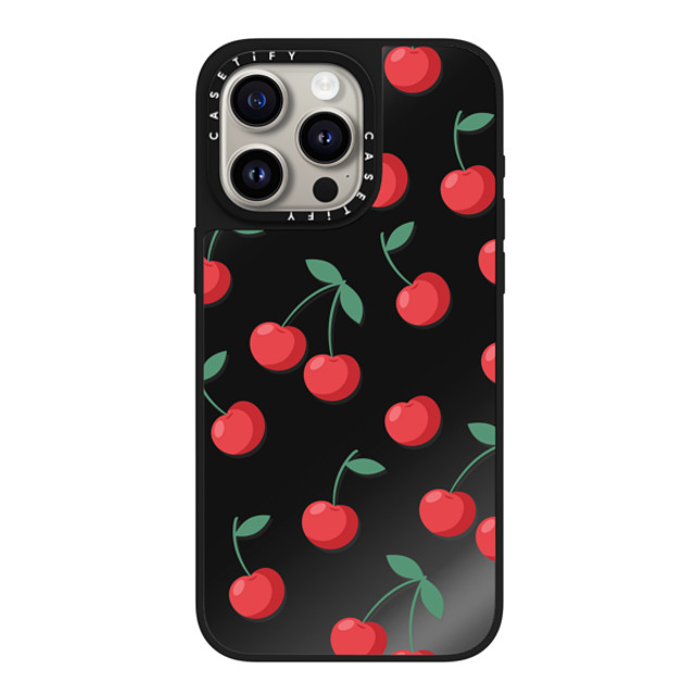 CASETiFY iPhone 15 Pro Max ケース Black on Black ミラーケース MagSafe対応 Cherry,Strawberry Fruit,Food,Cherry,Pattern,Cherry,Strawberry,Fruit Cherries Father's Day CASETiFY iPhone 15 Pro Max ケース Black on Black ミラーケース MagSafe対応 Cherry,Strawberry Fruit,Food,Cherry,Pattern,Cherry,Strawberry,Fruit Cherries Father's Day
