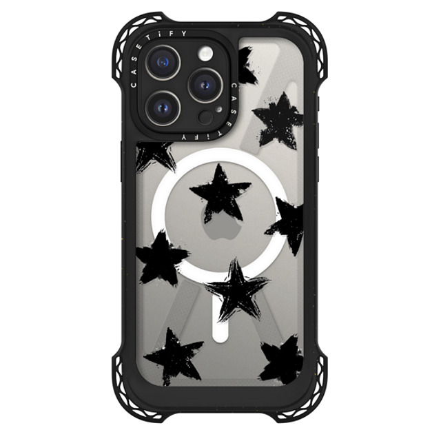 CASETiFY iPhone 15 Pro Max ケース ブラック ウルトラ バウンスケース MagSafe対応 Star,Pattern Star,Monochrome,Pattern Star Marks Father's Day CASETiFY iPhone 15 Pro Max ケース ブラック ウルトラ バウンスケース MagSafe対応 Star,Pattern Star,Monochrome,Pattern Star Marks Father's Day
