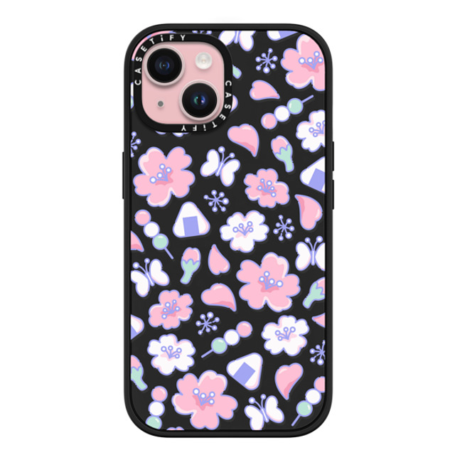 CASETiFY iPhone 15 ケース マットブラック インパクトケース MagSafe対応 Anime Sakura casetify_artist