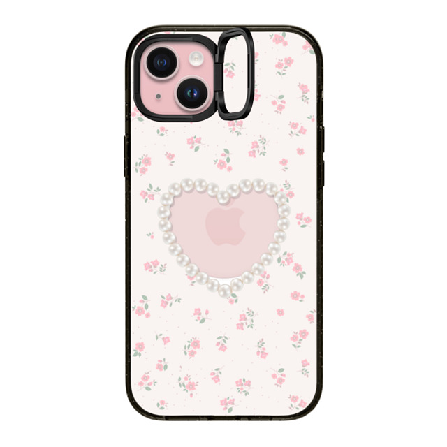 CASETiFY iPhone 15 Plus Case Black インパクトリングスタンドケース MagSafe対応 Floral,Heart Heart,Floral,Heart,Cottagecore Pearly Heart Mother's Day CASETiFY iPhone 15 Plus Case Black インパクトリングスタンドケース MagSafe対応 Floral,Heart Heart,Floral,Heart,Cottagecore Pearly Heart Mother's Day