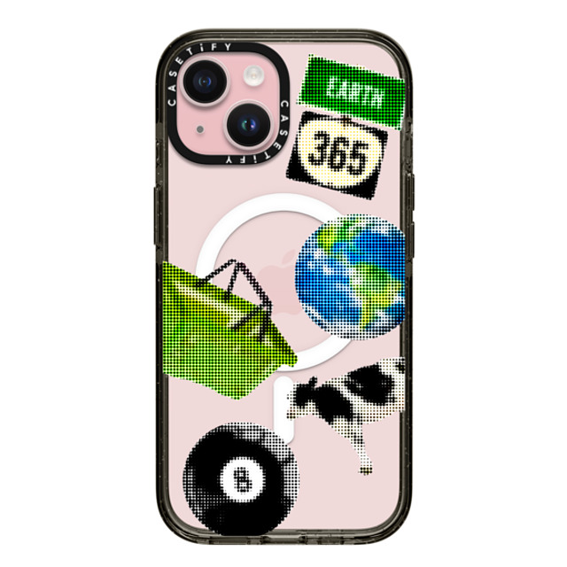 CASETiFY iPhone 15 ケース ブラック インパクトケース MagSafe対応 Cow,Pop Art Cow,Pop Art Earth 365 Father's Day CASETiFY iPhone 15 ケース ブラック インパクトケース MagSafe対応 Cow,Pop Art Cow,Pop Art Earth 365 Father's Day