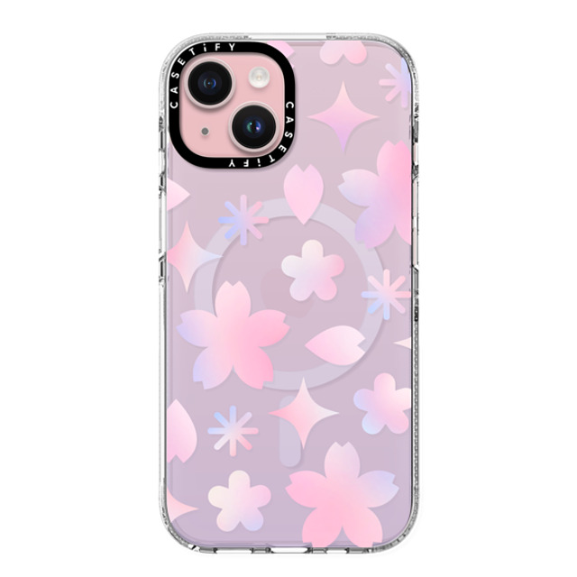 CASETiFY iPhone 15 Case Clear Clear Case MagSafe Compatible Sheer Sakura Pattern Purple casetify_artist Mother's Day CASETiFY iPhone 15 Case Clear Clear Case MagSafe Compatible Sheer Sakura Pattern Purple casetify_artist Mother's Day