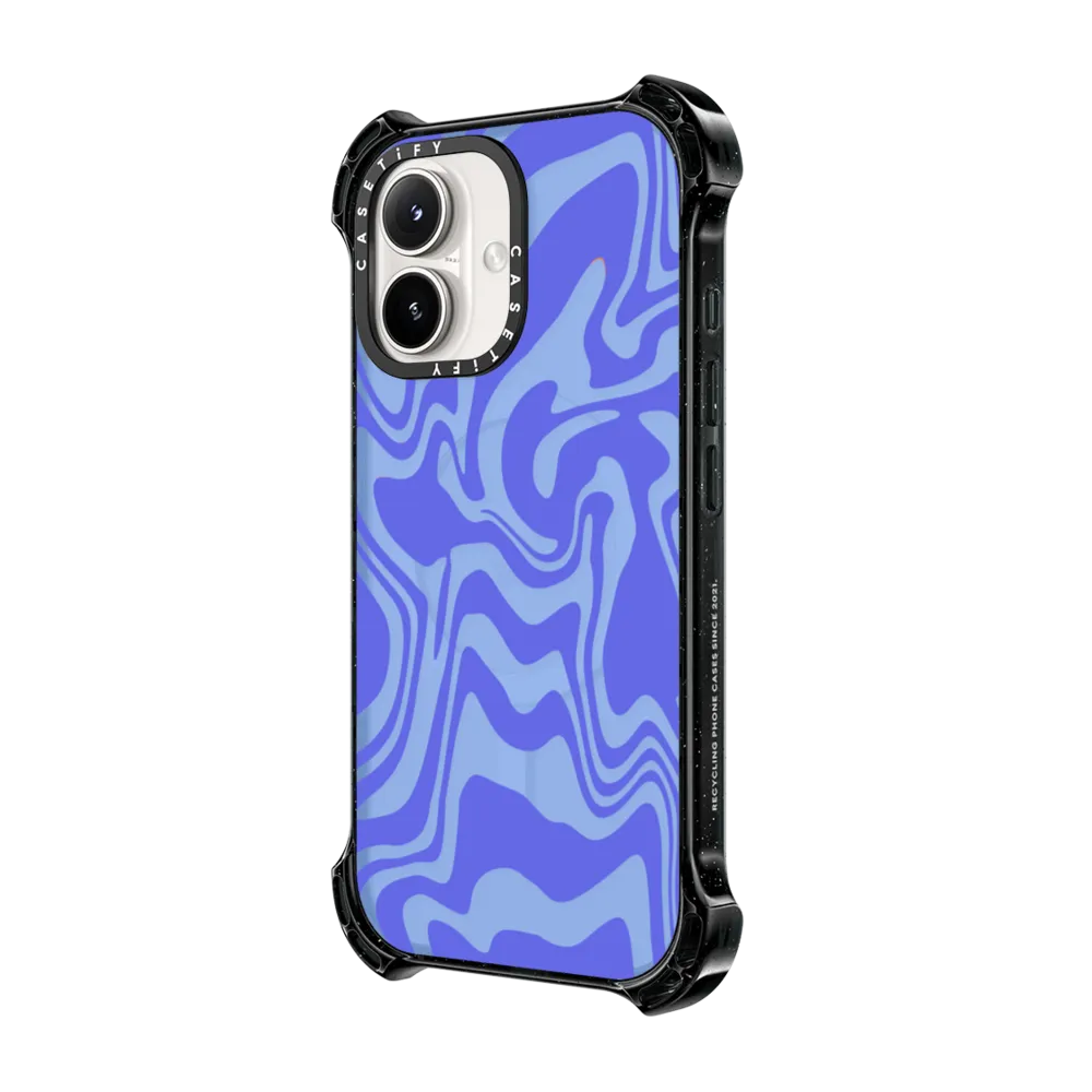 Bounce iPhone 16 Case MagSafe Compatible - Splitsville - Blue