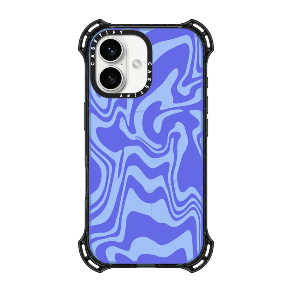 Bounce iPhone 16 Case MagSafe Compatible - Splitsville - Blue