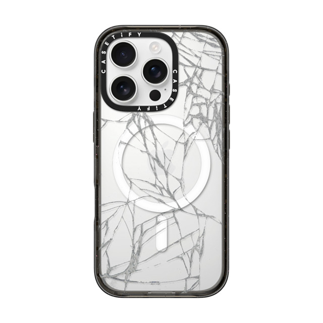 CASETiFY iPhone 16 Pro ケース ブラック インパクトケース MagSafe対応 Hype Broken