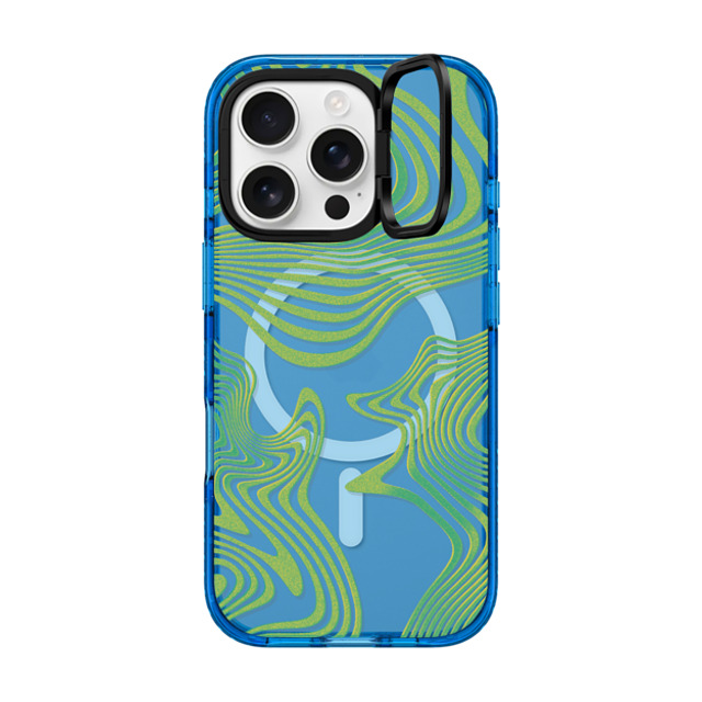 CASETiFY iPhone 16 Pro Case スカイブルー インパクトリングスタンドケース MagSafe対応 Dark Academia Wave Trip CASETiFY iPhone 16 Pro Case スカイブルー インパクトリングスタンドケース MagSafe対応 Dark Academia Wave Trip