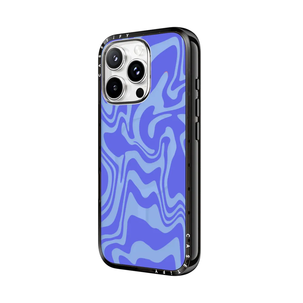 Compact iPhone 16 Pro Case MagSafe Compatible - Splitsville - Blue