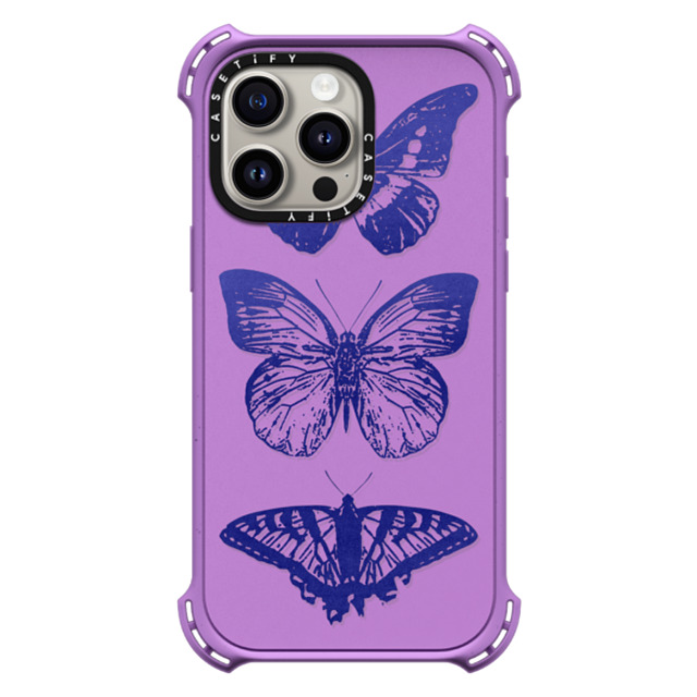 CASETiFY iPhone 15 Pro Max ケース Matte Purple バウンスケース Dark Academia,Butterfly Butterfly Lithograph