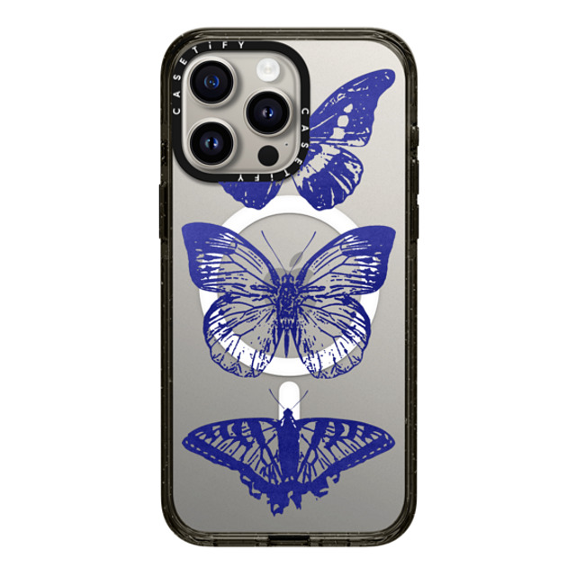 CASETiFY iPhone 15 Pro Max ケース ブラック インパクトケース MagSafe対応 Dark Academia,Butterfly Butterfly Lithograph