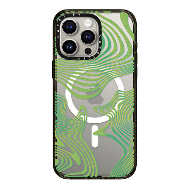 CASETiFY iPhone 15 Pro Max ケース ブラック インパクトケース MagSafe対応 Dark Academia Wave Trip