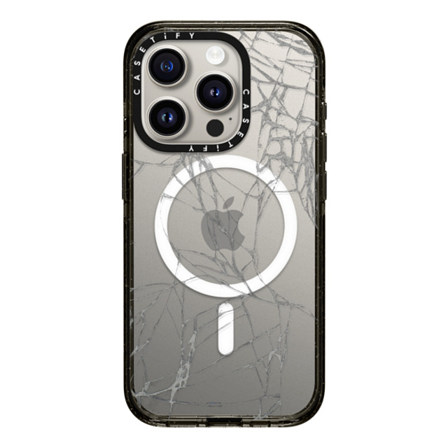 CASETiFY iPhone 15 Pro ケース ブラック インパクトケース MagSafe対応 Hype Broken