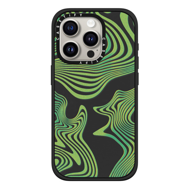 CASETiFY iPhone 15 Pro ケース マットブラック インパクトケース MagSafe対応 Dark Academia Wave Trip