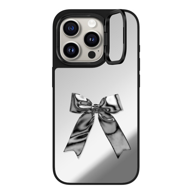 CASETiFY iPhone 15 Pro ケース Silver on Black ミラー リングスタンドケース MagSafe対応 Butterfly,Ribbon Butterfly,Ribbon Metallic Ribbon Father's Day CASETiFY iPhone 15 Pro ケース Silver on Black ミラー リングスタンドケース MagSafe対応 Butterfly,Ribbon Butterfly,Ribbon Metallic Ribbon Father's Day