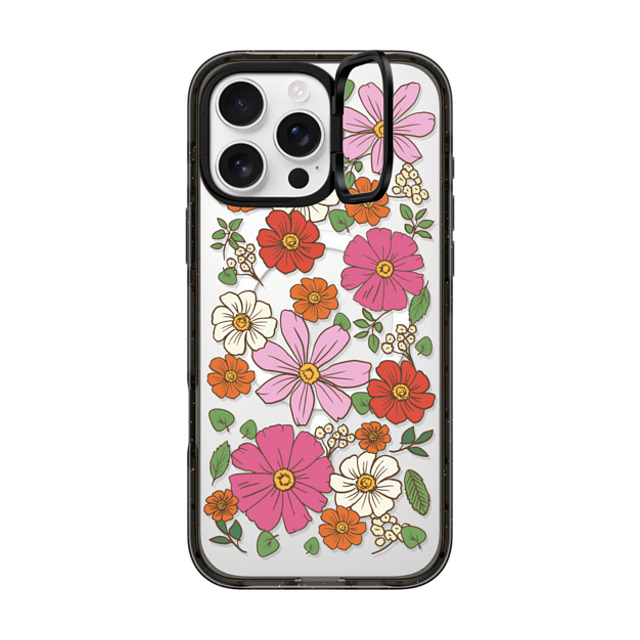 CASETiFY iPhone 16 Pro Max ケース ブラック インパクトリングスタンドケース MagSafe対応 Cottagecore Cottagecore Garden Florals Father's Day CASETiFY iPhone 16 Pro Max ケース ブラック インパクトリングスタンドケース MagSafe対応 Cottagecore Cottagecore Garden Florals Father's Day