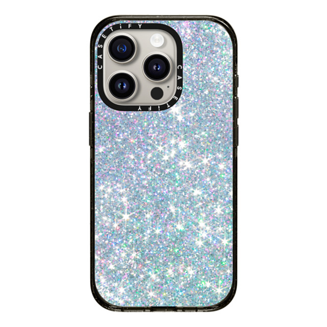 CASETiFY iPhone 15 Pro ケース ブラック インパクトケース Futurism GLITTER DREAM