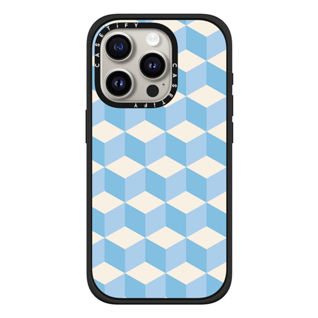 CASETiFY iPhone 15 Pro ケース マットブラック インパクトケース MagSafe対応 Preppy,Checkered Checkered,Pattern,Pattern,Y2K,Preppy Sky Blue Tiles Father's Day CASETiFY iPhone 15 Pro ケース マットブラック インパクトケース MagSafe対応 Preppy,Checkered Checkered,Pattern,Pattern,Y2K,Preppy Sky Blue Tiles Father's Day