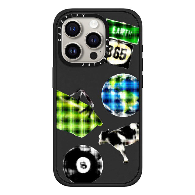 CASETiFY iPhone 15 Pro Case マットブラック インパクトケース MagSafe対応 Cow,Pop Art Cow,Pop Art Earth 365 Father's Day CASETiFY iPhone 15 Pro Case マットブラック インパクトケース MagSafe対応 Cow,Pop Art Cow,Pop Art Earth 365 Father's Day
