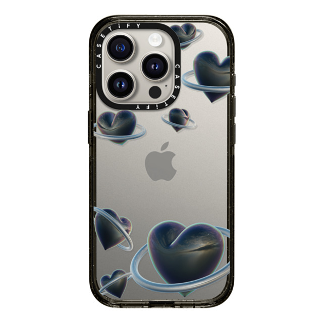 CASETiFY iPhone 15 Pro ケース ブラック インパクトケース Heart Universe Case casetify_artist