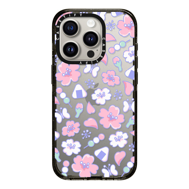 CASETiFY iPhone 15 Pro ケース ブラック インパクトケース Anime Sakura casetify_artist