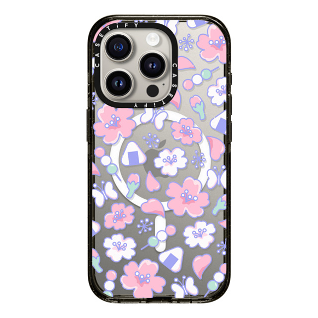 CASETiFY iPhone 15 Pro ケース ブラック インパクトケース MagSafe対応 Anime Sakura casetify_artist