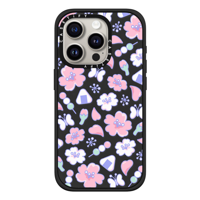 CASETiFY iPhone 15 Pro ケース マットブラック インパクトケース MagSafe対応 Anime Sakura casetify_artist