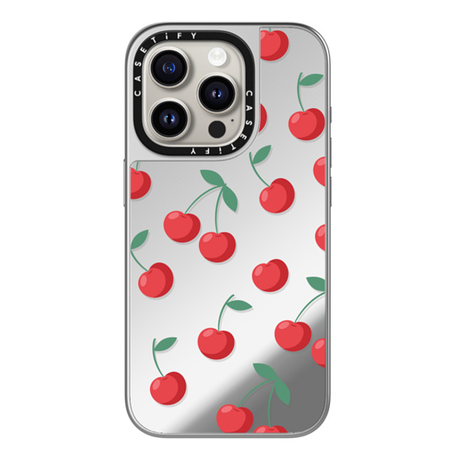 CASETiFY iPhone 15 Pro ケース シルバー (シルバーバンパー) ミラーケース MagSafe対応 Cherry,Strawberry Fruit,Food,Cherry,Pattern,Cherry,Strawberry,Fruit Cherries New iPhone CASETiFY iPhone 15 Pro ケース シルバー (シルバーバンパー) ミラーケース MagSafe対応 Cherry,Strawberry Fruit,Food,Cherry,Pattern,Cherry,Strawberry,Fruit Cherries New iPhone