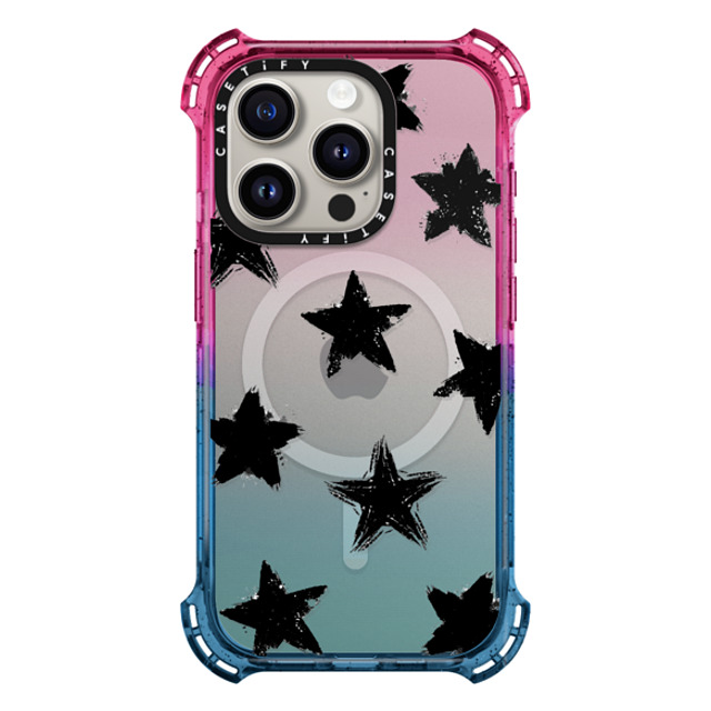 CASETiFY iPhone 15 Pro ケース Cotton Candy バウンスケース Monochrome,Pattern Star Marks