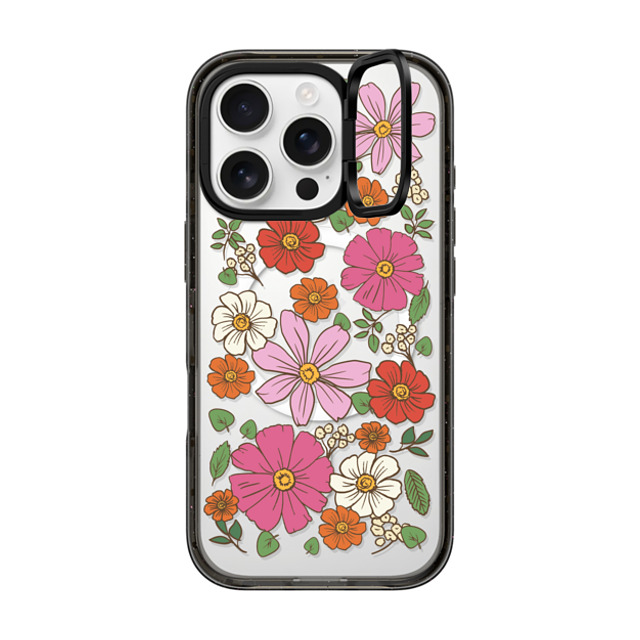 CASETiFY iPhone 16 Pro ケース ブラック インパクトリングスタンドケース MagSafe対応 Cottagecore Cottagecore Garden Florals Father's Day CASETiFY iPhone 16 Pro ケース ブラック インパクトリングスタンドケース MagSafe対応 Cottagecore Cottagecore Garden Florals Father's Day