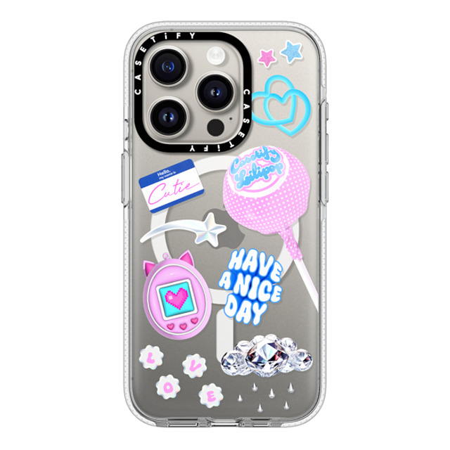 CASETiFY iPhone 15 Pro ケース クリア クリア ケース MagSafe対応 Y2K Y2K Collage