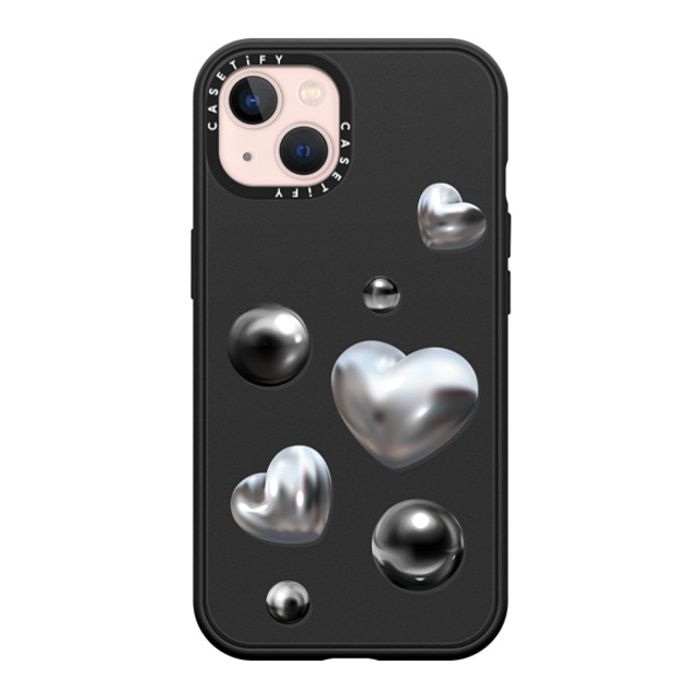 CASETiFY iPhone 13 ケース マットブラック インパクトケース MagSafe対応 Chrome Love casetify_artist