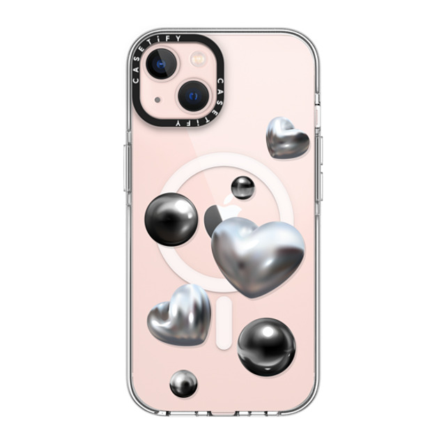 CASETiFY iPhone 13 ケース クリア クリア ケース MagSafe対応 Chrome Love casetify_artist