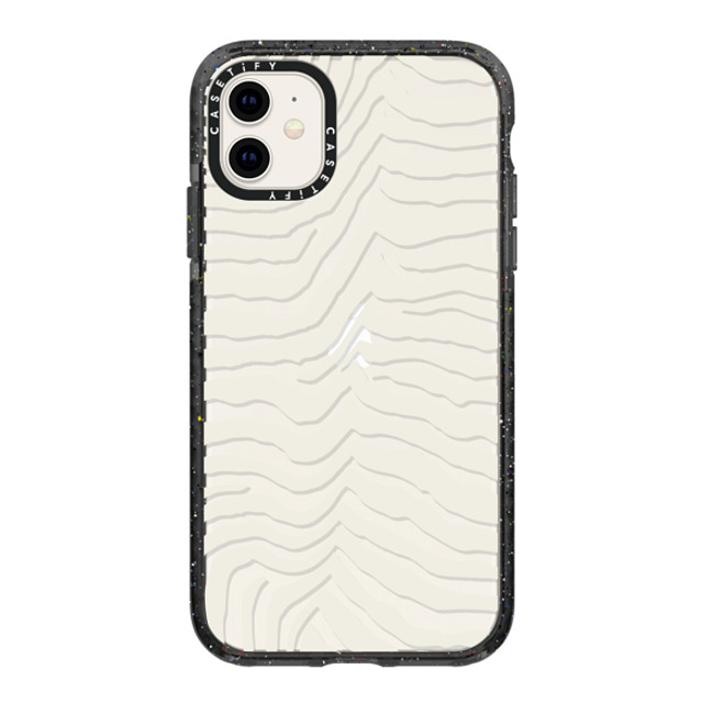 CASETiFY iPhone 11 ケース ブラック インパクトケース Dark Academia Zebra Stripe