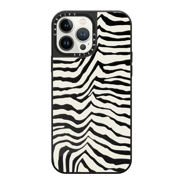 CASETiFY iPhone 13 Pro Max Case Black on Black ~[P[X MagSafeΉ Dark Academia,Minimalism Dark Academia,Minimalism Zebra Stripe