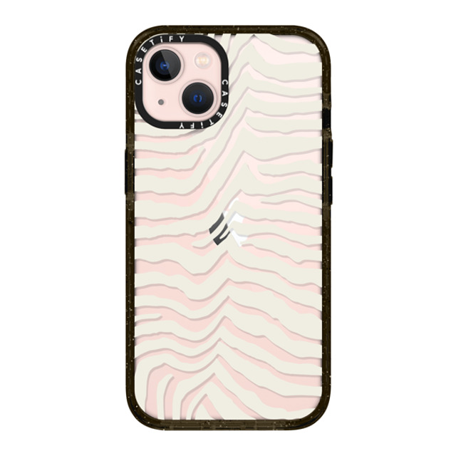 CASETiFY iPhone 13 ケース ブラック インパクトケース Dark Academia Zebra Stripe