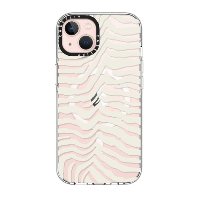 CASETiFY iPhone 13 ケース クリア クリア ケース MagSafe対応 Dark Academia Zebra Stripe