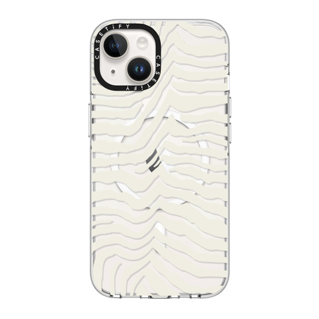 CASETiFY iPhone 14 ケース クリア クリア ケース MagSafe対応 Dark Academia Zebra Stripe